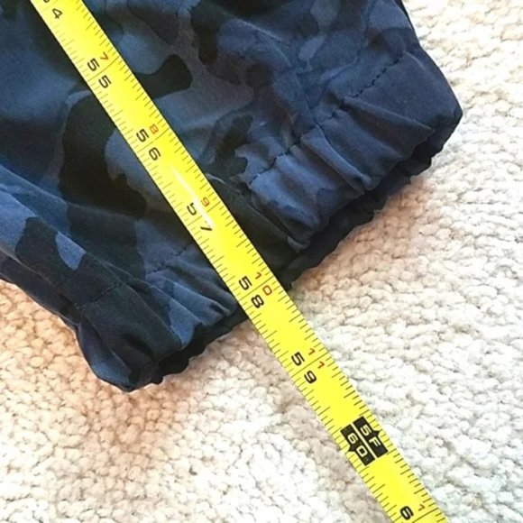 DKNY Sleeveless Camo Drawstring-Waist Jumpsuit in Blue & Black Sz L - Picture 13 of 14